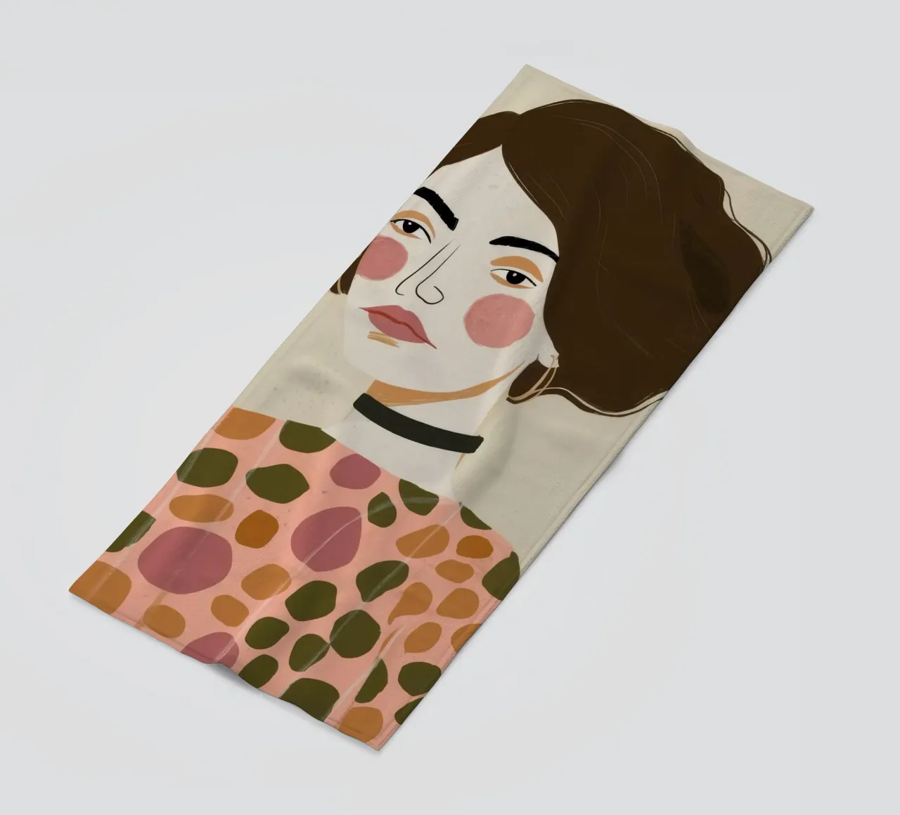 Retro Pattern Elegance beach towel by Twilight Muse