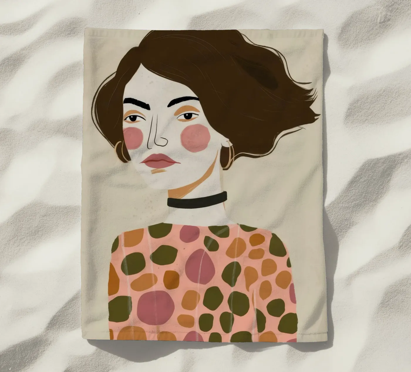 Retro Pattern Elegance telo mare da Twilight Muse