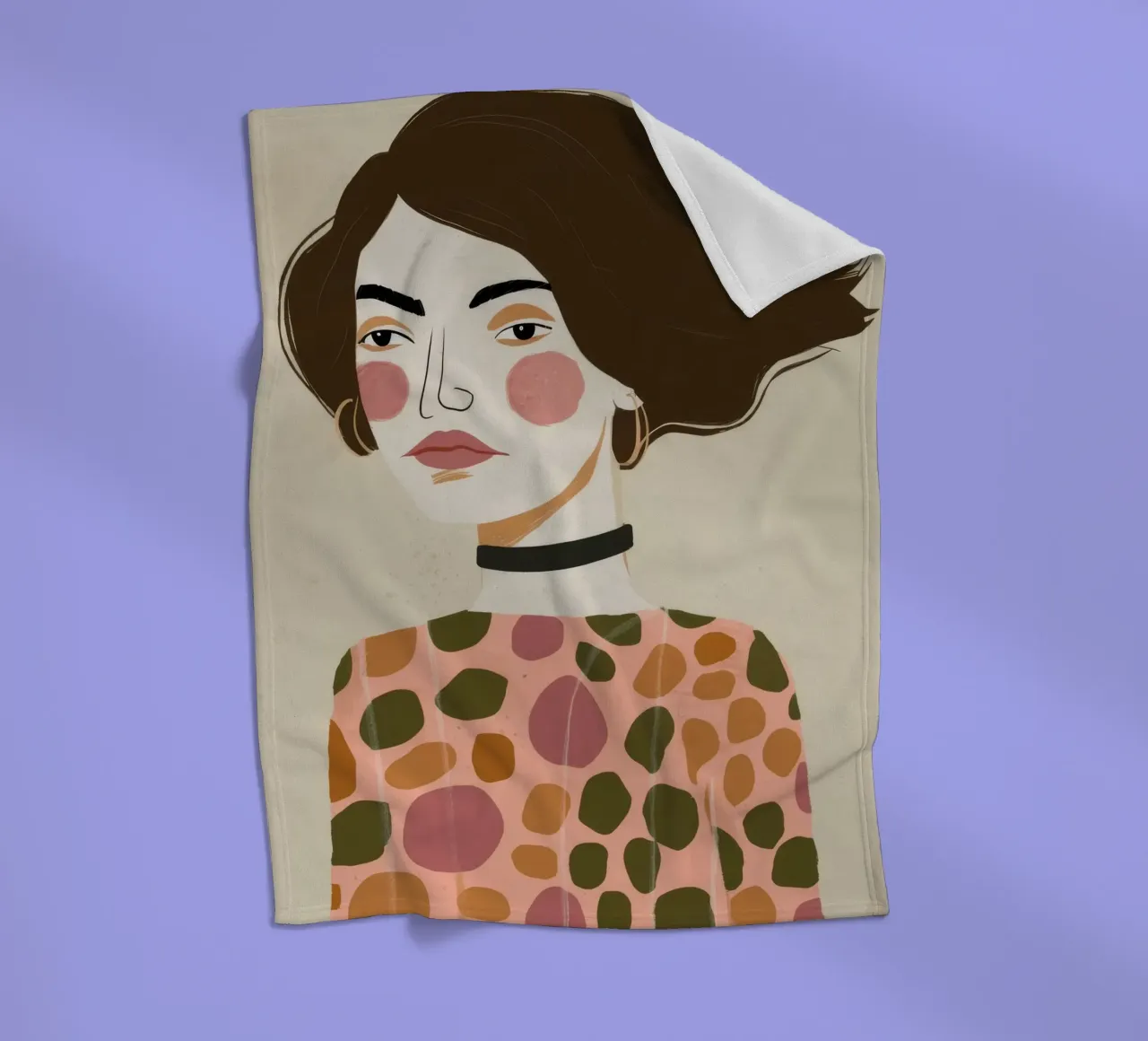 Retro Pattern Elegance coperta in pile da Twilight Muse