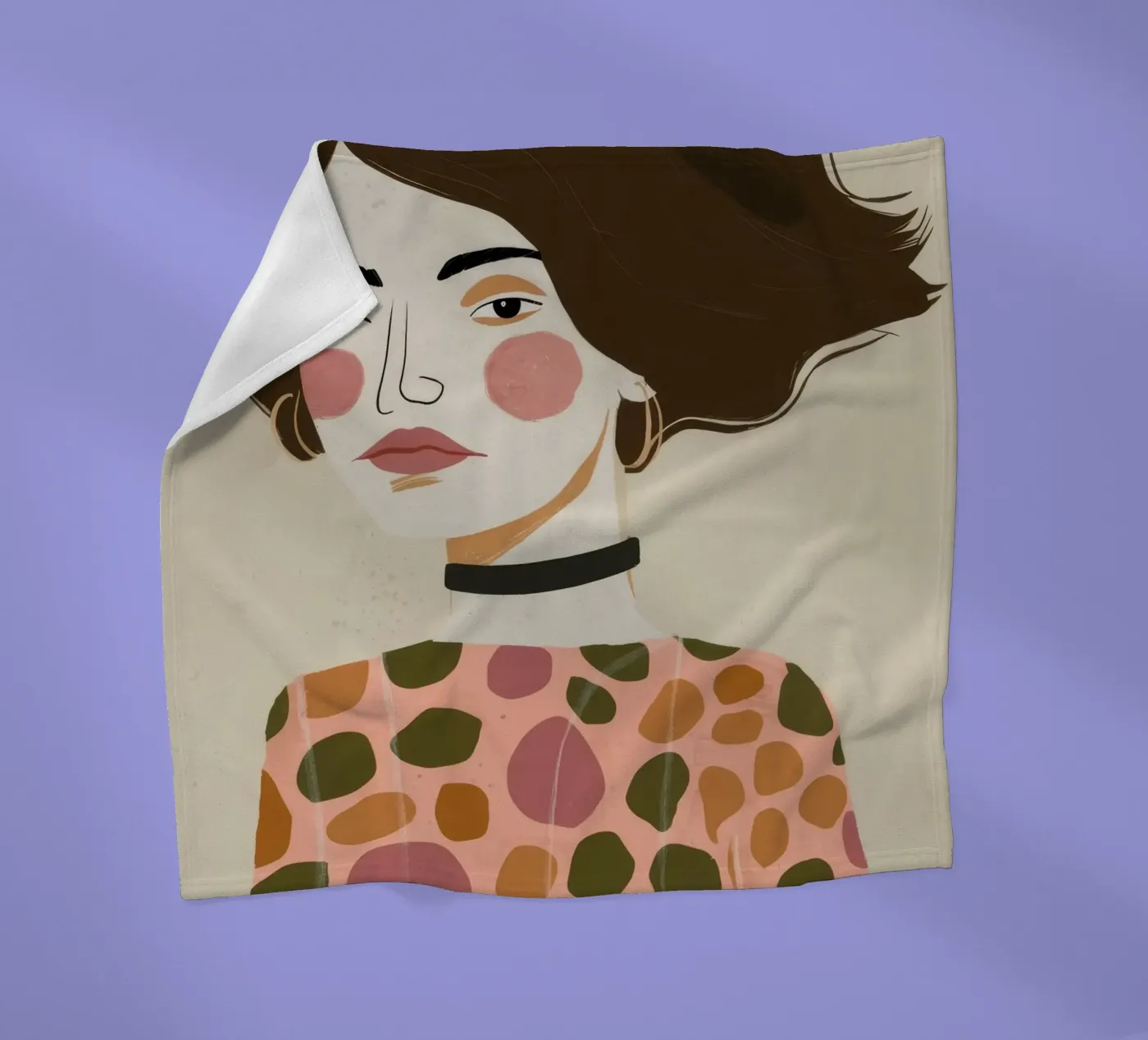 Retro Pattern Elegance fleecedeken van Twilight Muse