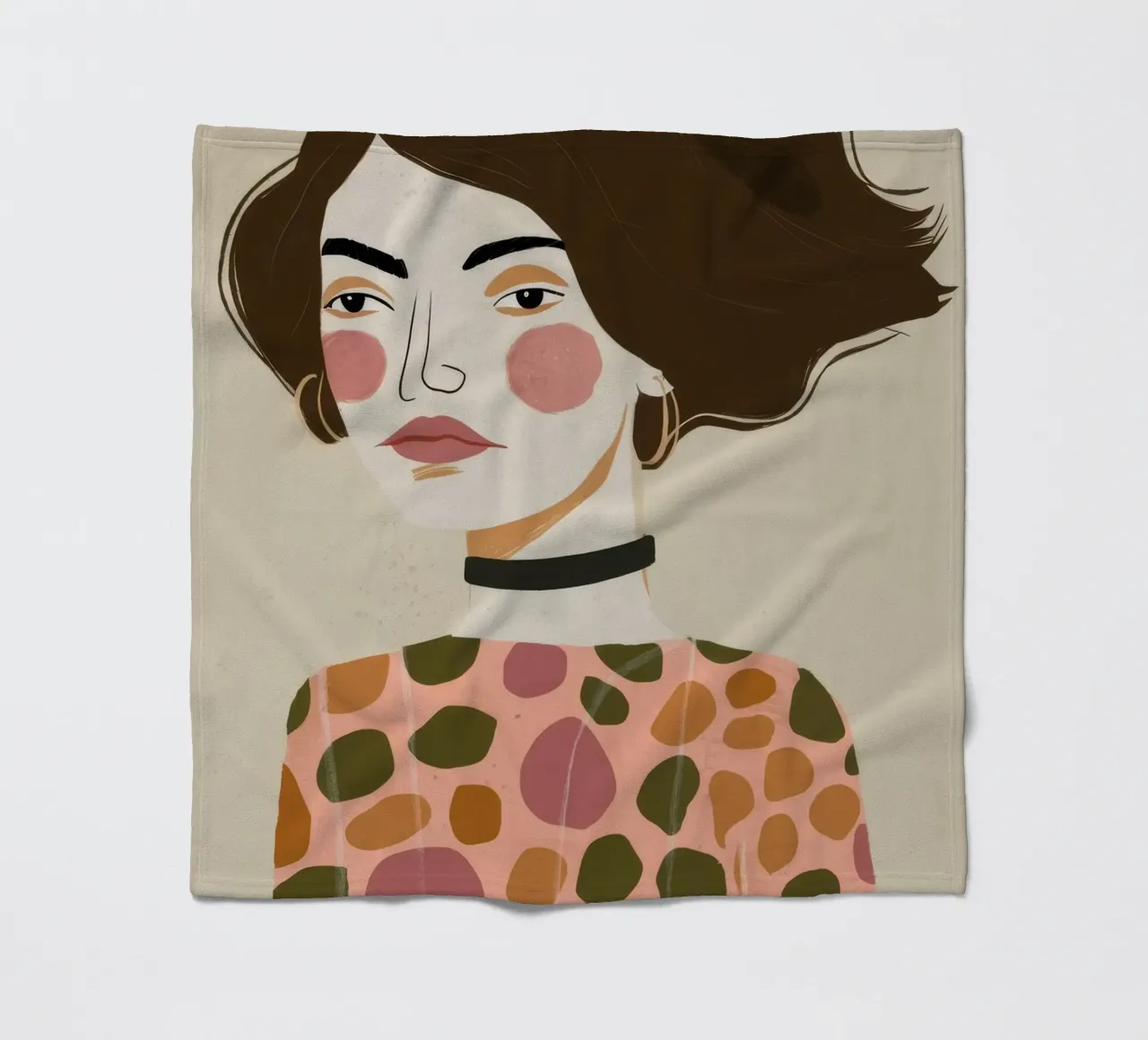 Retro Pattern Elegance coperta in pile da Twilight Muse