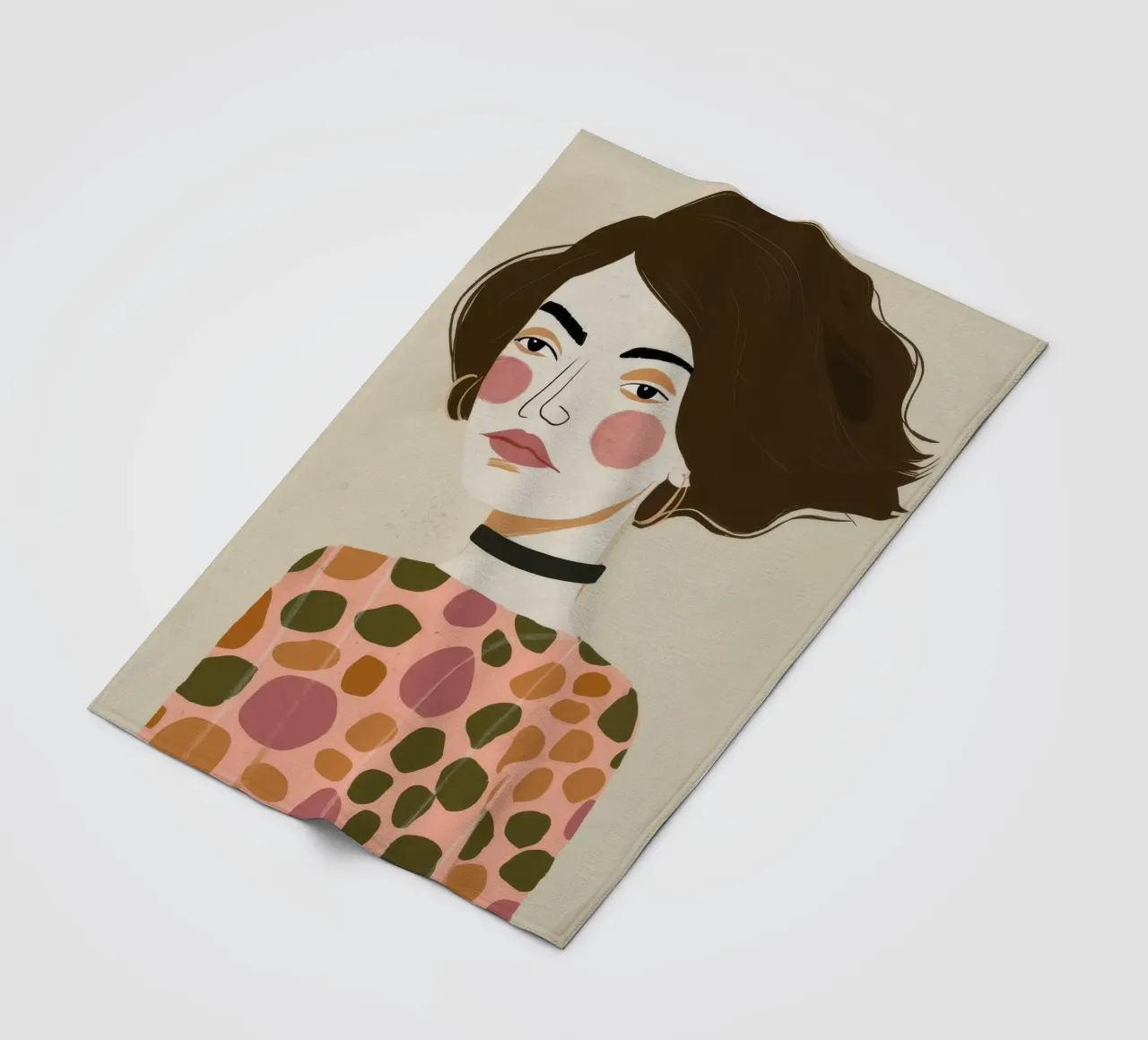 Retro-Muster Eleganz Fleecedecke von Twilight Muse