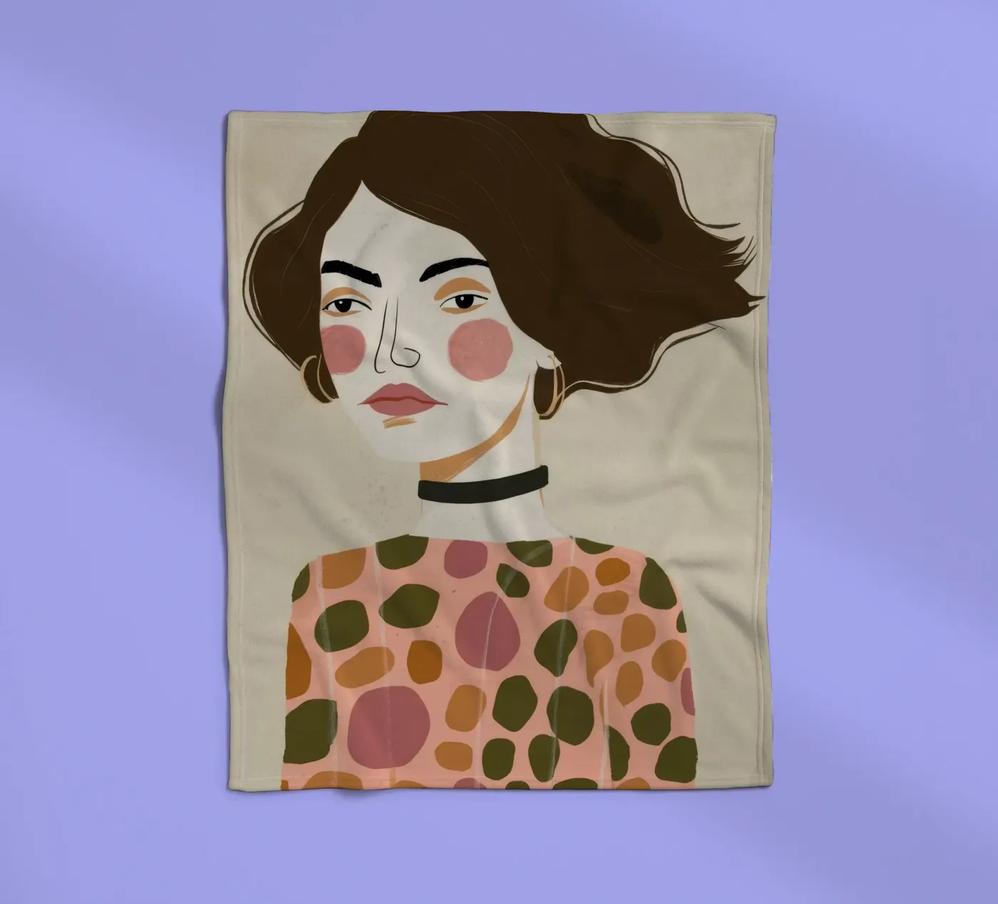 Retro Pattern Elegance fleecedeken van Twilight Muse