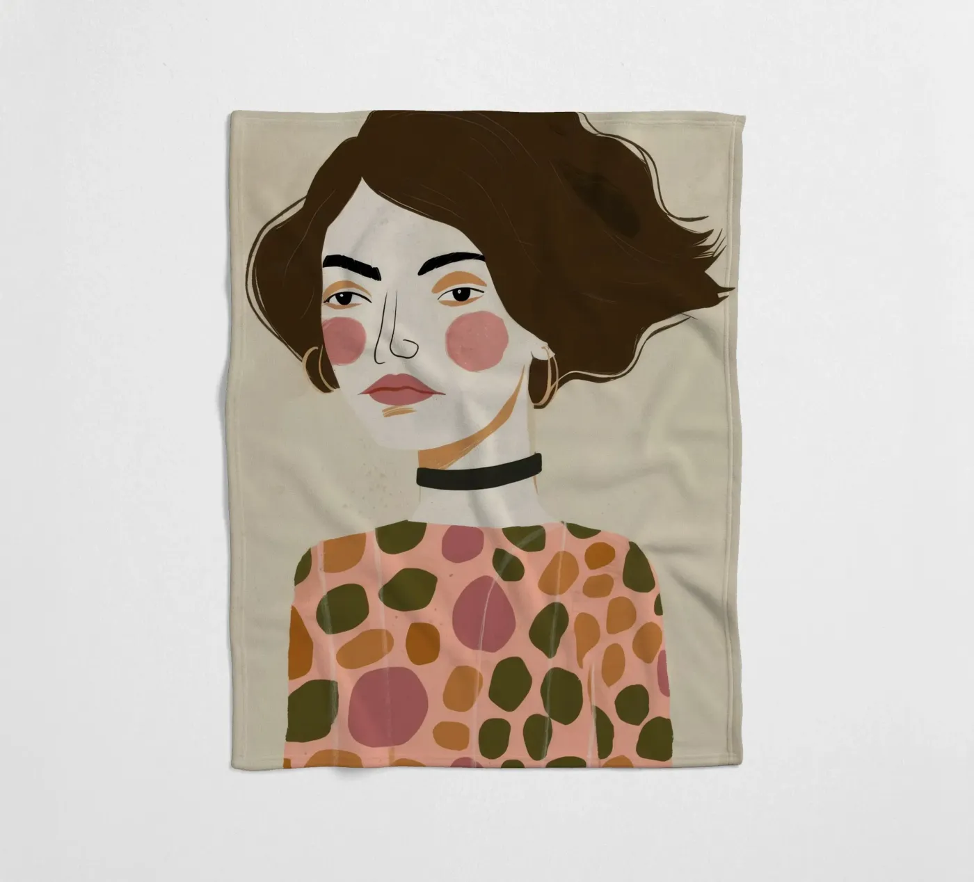 Retro Pattern Elegance fleecedeken van Twilight Muse