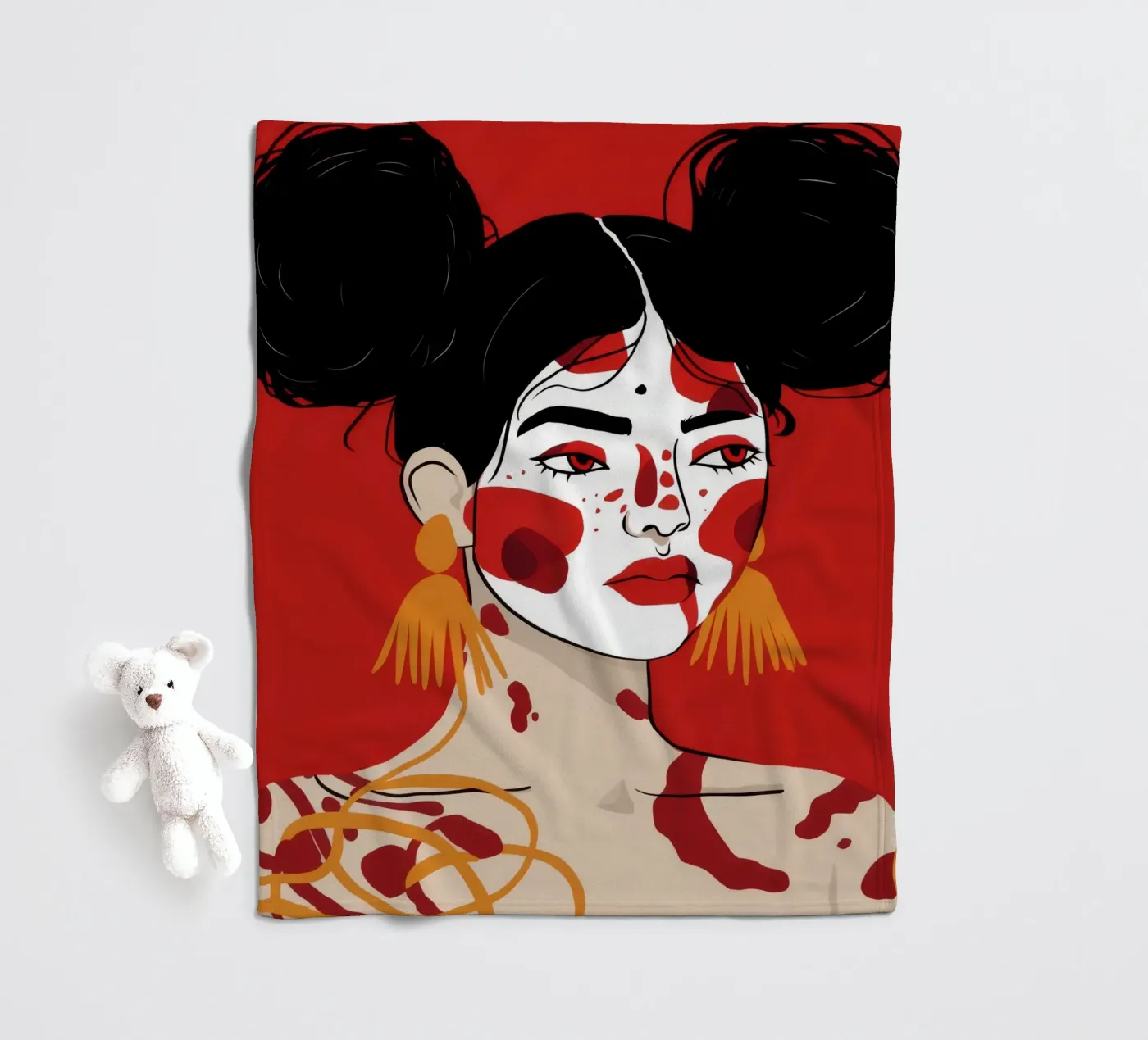 Kühnheit des Ausdrucks Fleecedecke von Twilight Muse