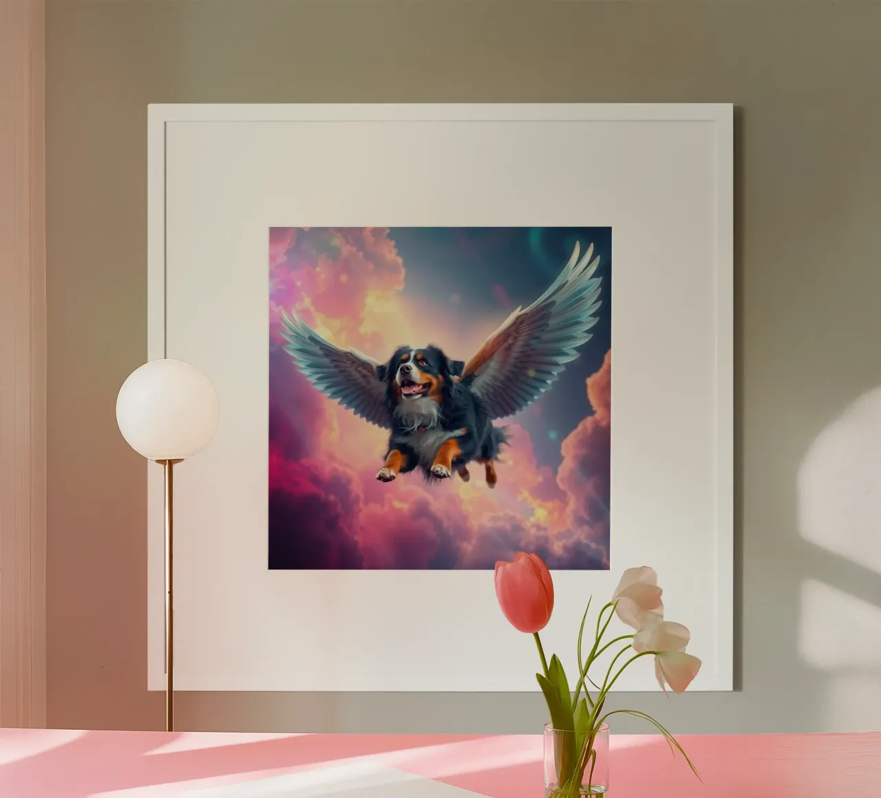 Un ange du ciel #75 poster avec cadre en aluminium de Yumis.Beargang.and.Me