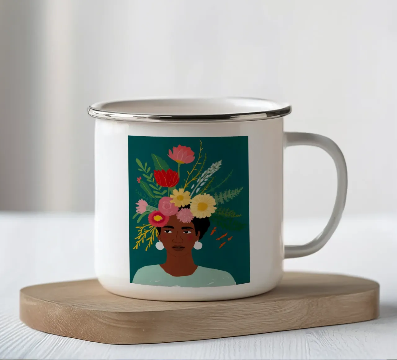 L'abbraccio della natura tazza in smalto da Twilight Muse