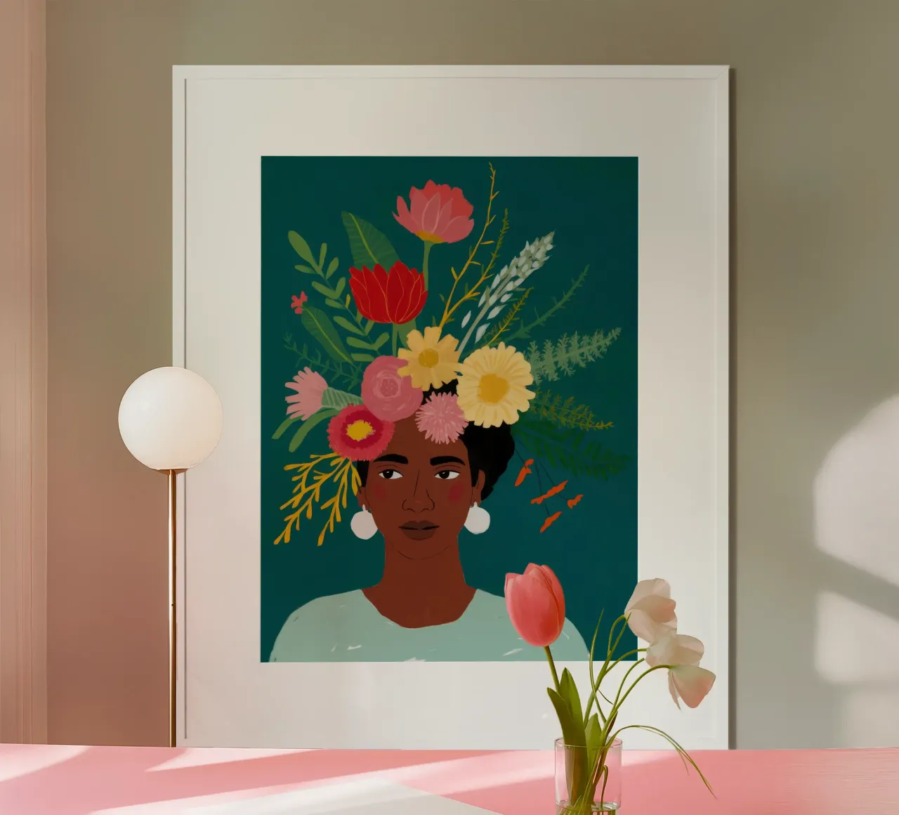 L'abbraccio della natura poster con telaio in legno da Twilight Muse