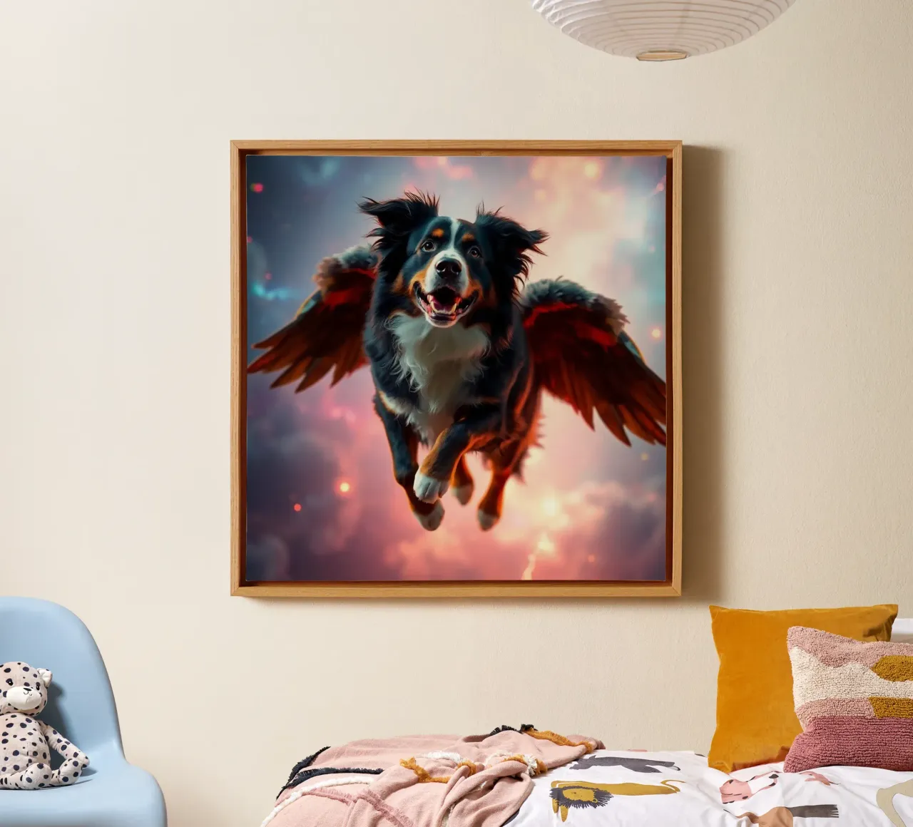Een engel uit de hemel #76 canvas met Baklijst van Yumis.Beargang.and.Me