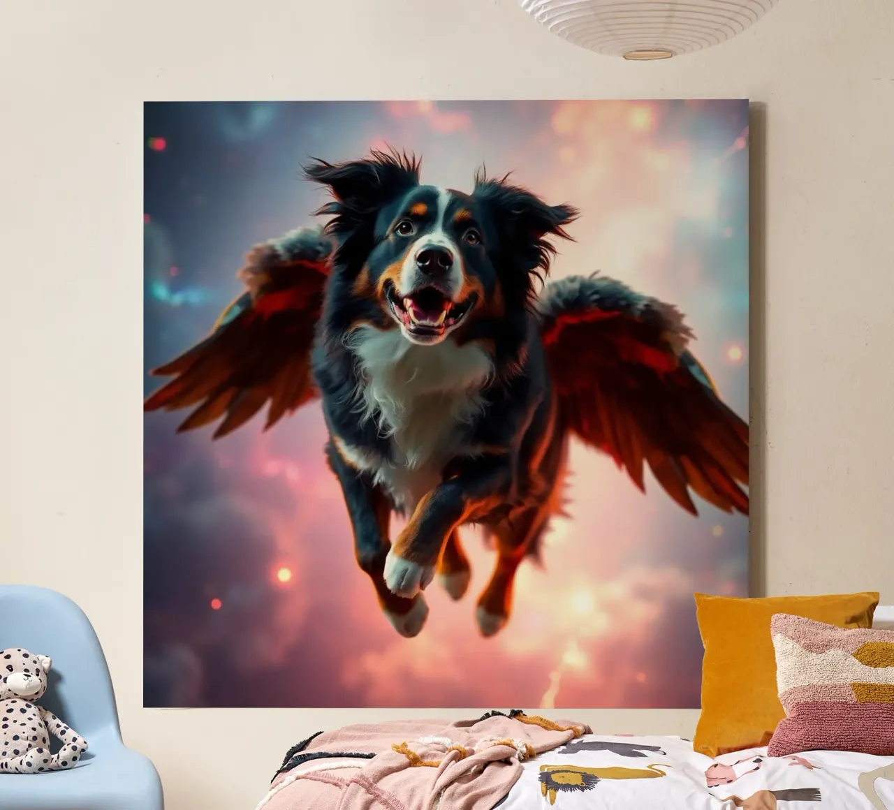 Een engel uit de hemel #76 canvas met Baklijst van Yumis.Beargang.and.Me