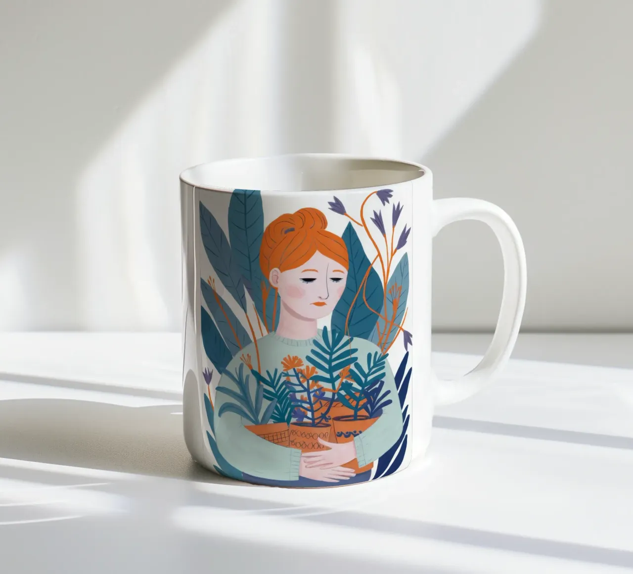 Armonía botánica taza de cerámica de Twilight Muse