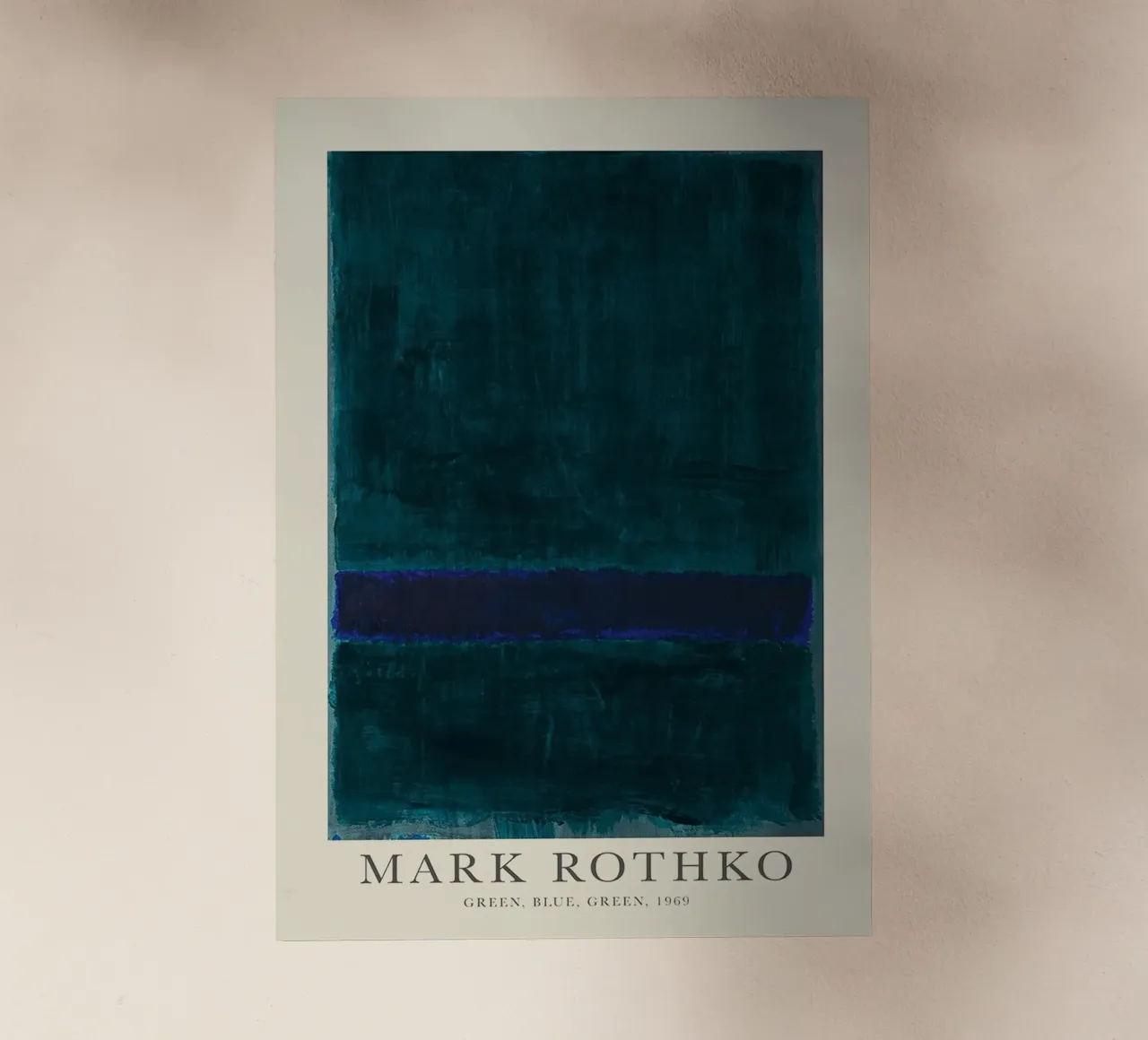 Mark Rothko Verde Blu Verde pellicola backlit da Spencershop