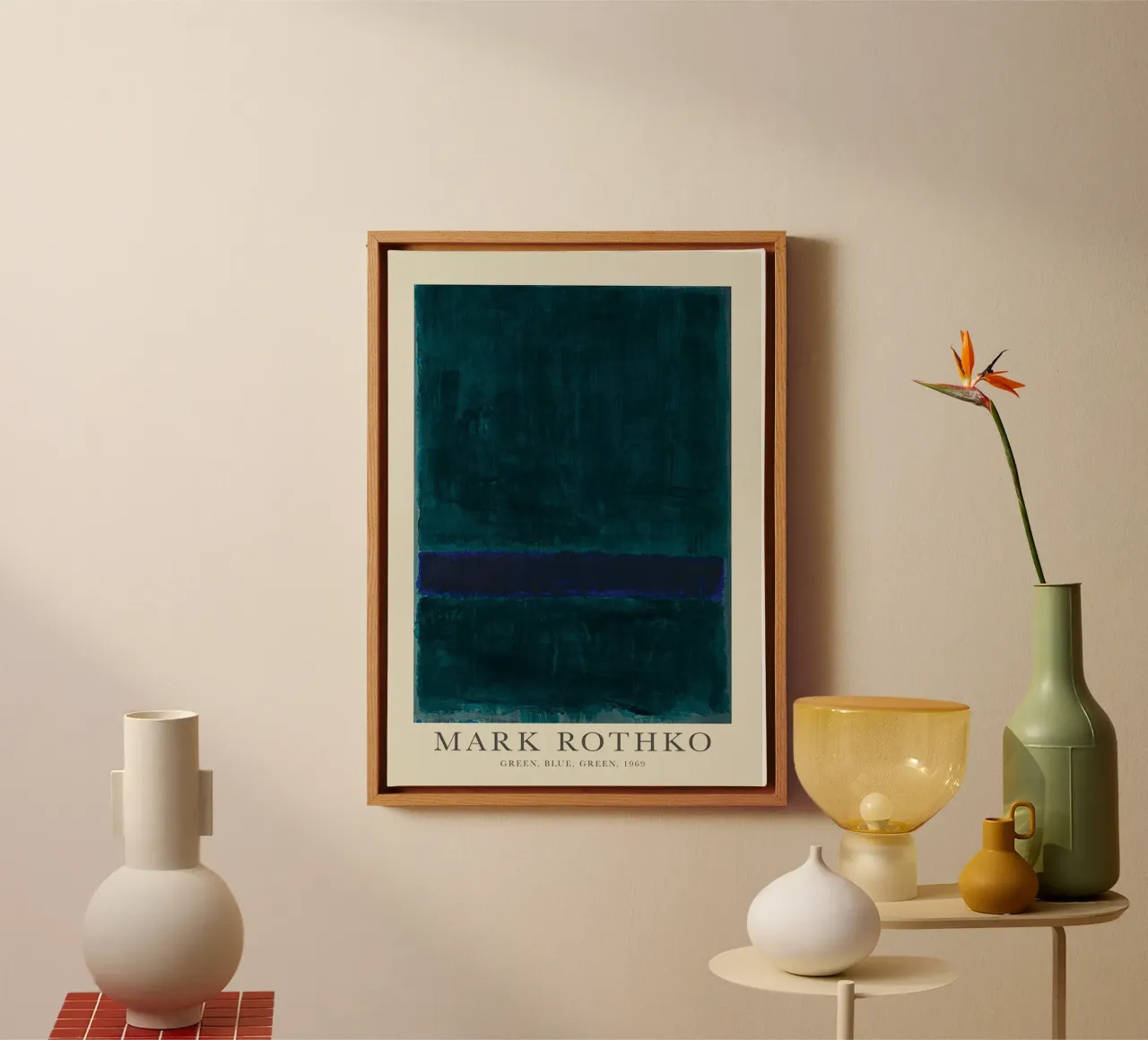Mark Rothko Grün Blau Grün Leinwand von Spencershop
