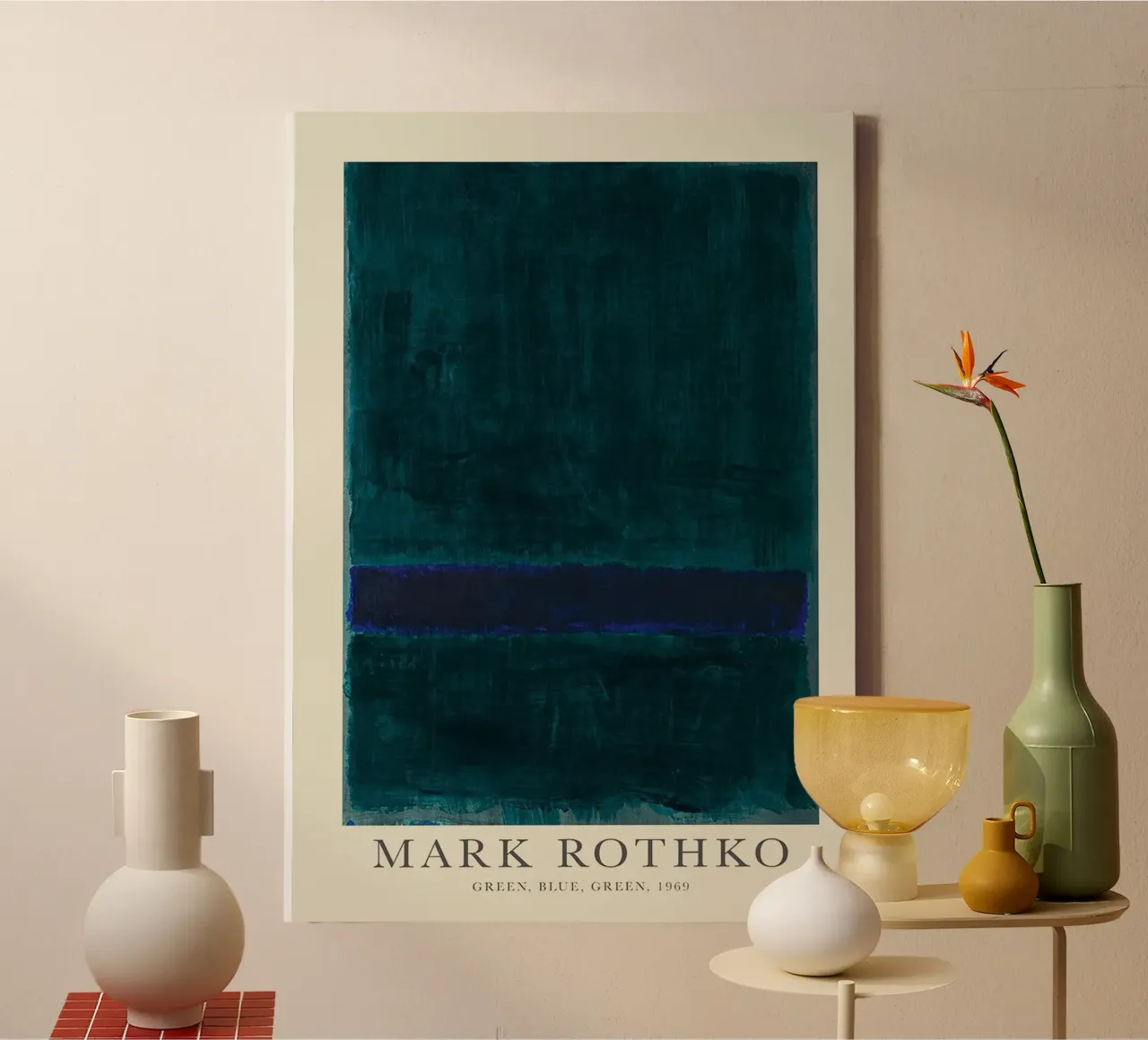 Mark Rothko Grün Blau Grün Leinwand von Spencershop