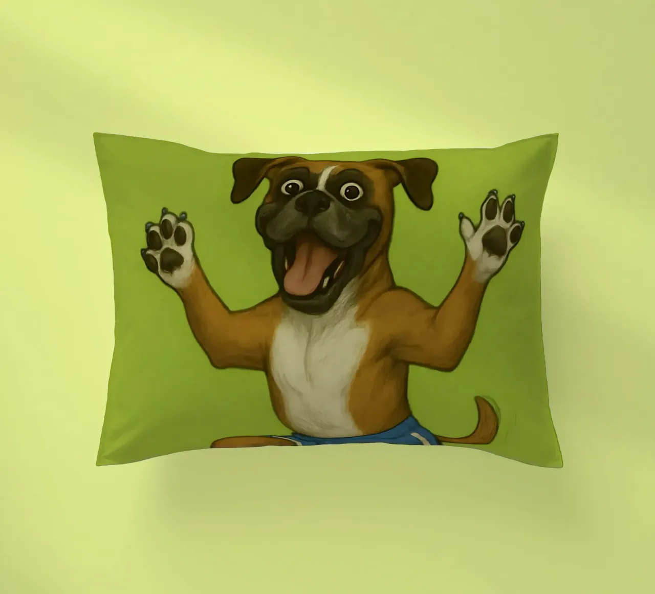 Meme divertente sul cane boxer cuscino da Funny Humor Art