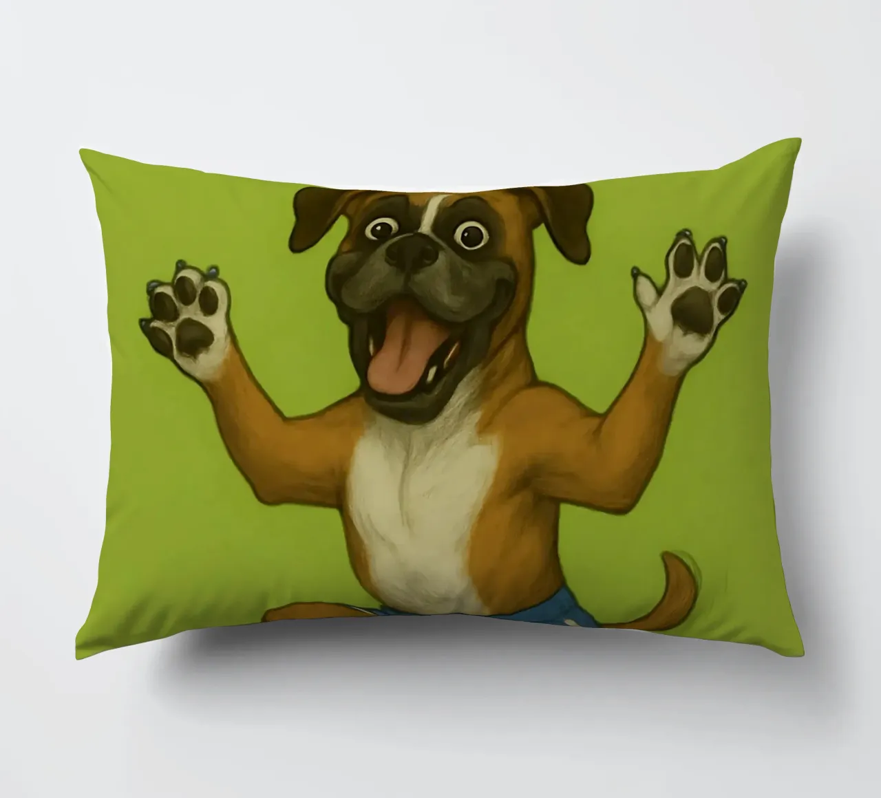 Meme divertente sul cane boxer cuscino da Funny Humor Art