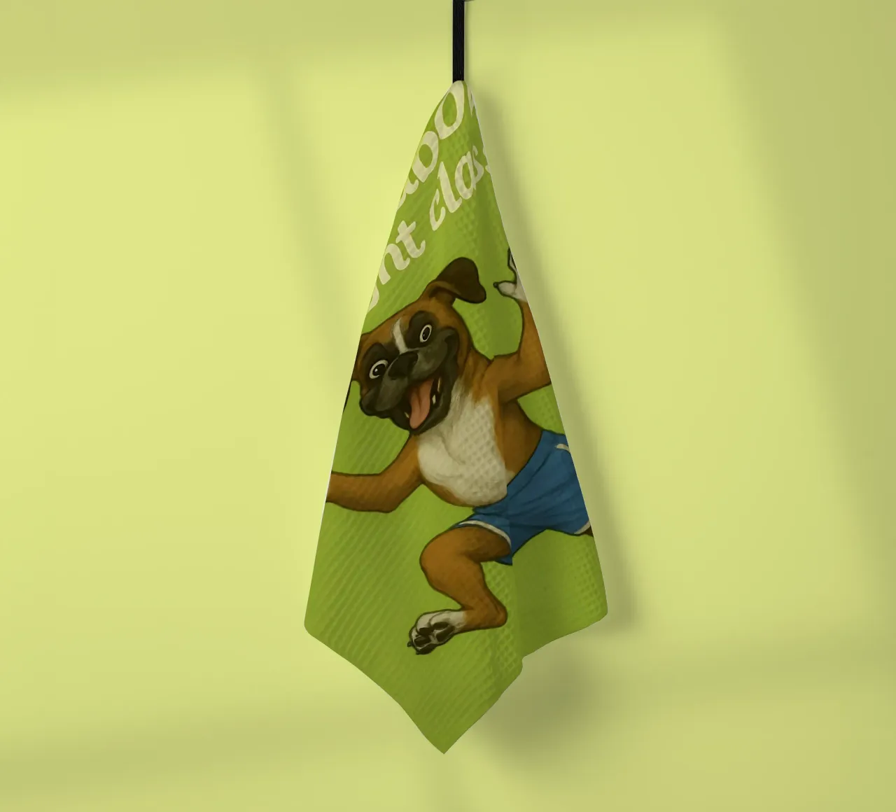 Meme divertente sul cane boxer canovaccio da cucina da Funny Humor Art