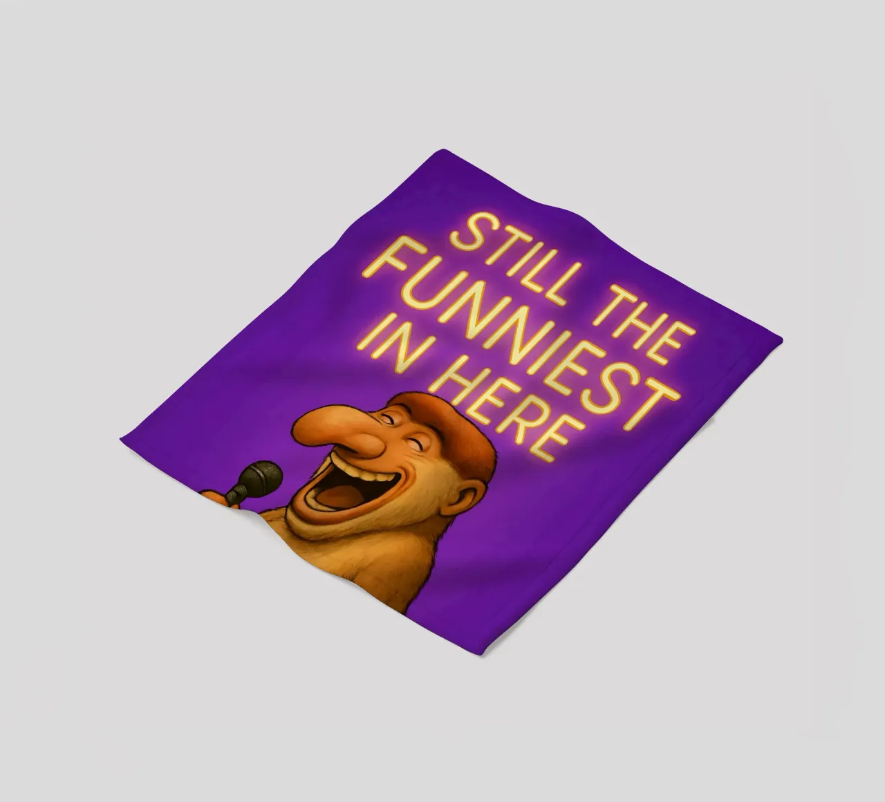 Funny Proboscis Monkey Meme coperta in pile da Funny Humor Art