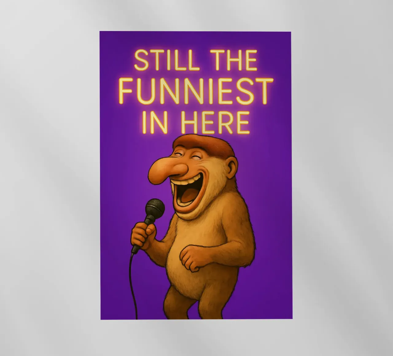 Funny Proboscis Monkey Meme pellicola backlit da Funny Humor Art