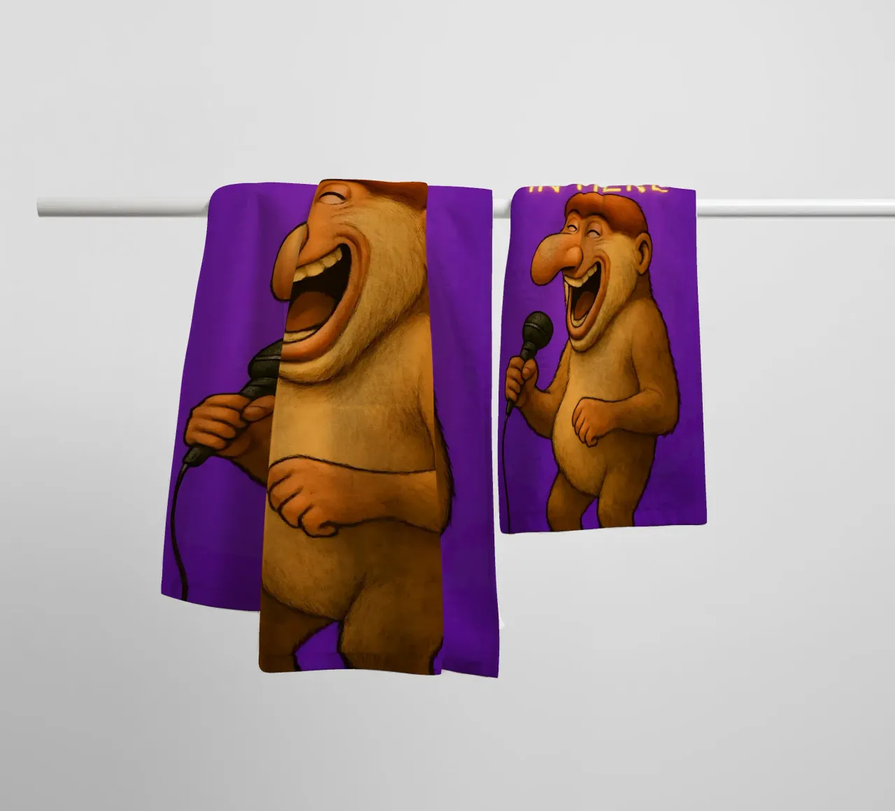 Funny Proboscis Monkey Meme asciugamano da bagno da Funny Humor Art