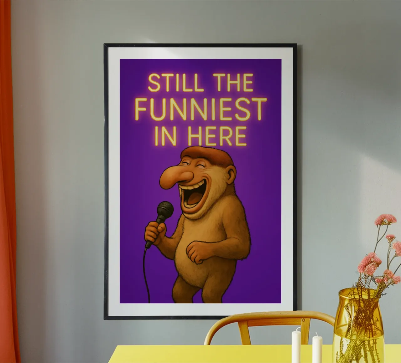 Funny Proboscis Monkey Meme carta hahnemühle da Funny Humor Art