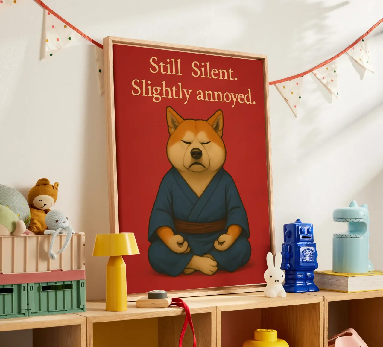 Grappige Shiba Inu meme canvas met Baklijst van Funny Humor Art