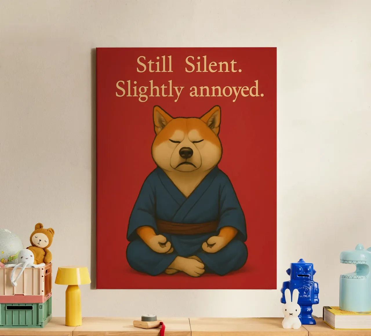 Grappige Shiba Inu meme canvas met Baklijst van Funny Humor Art
