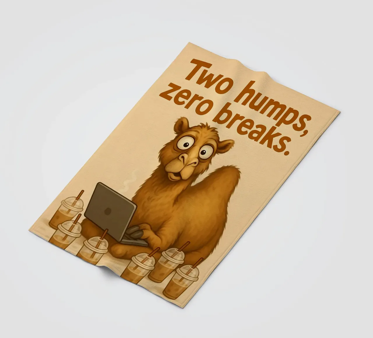 Funny Bactrian Camel Meme fleece blanket by Funny Humor Art