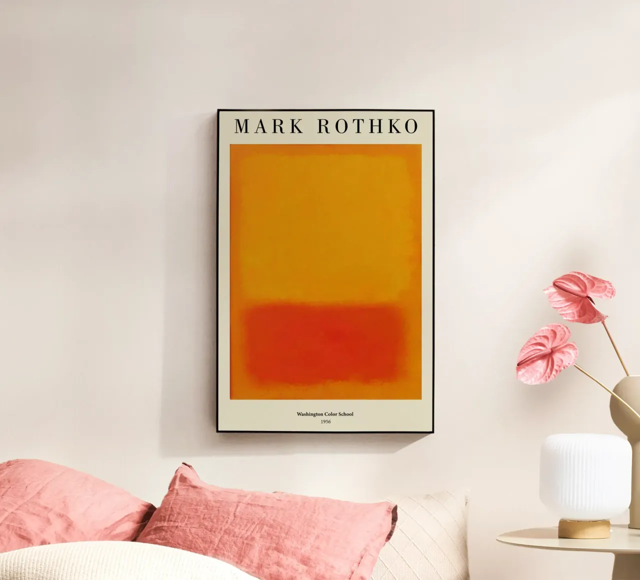 Mark Rothko Arancione Scuola del colore di Washington 1956 plexiglass da Spencershop
