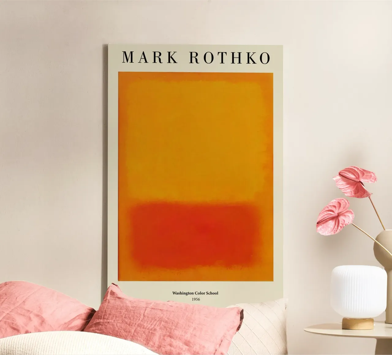 Mark Rothko Arancione Scuola del colore di Washington 1956 tela con Cornice a cassetta da Spencershop