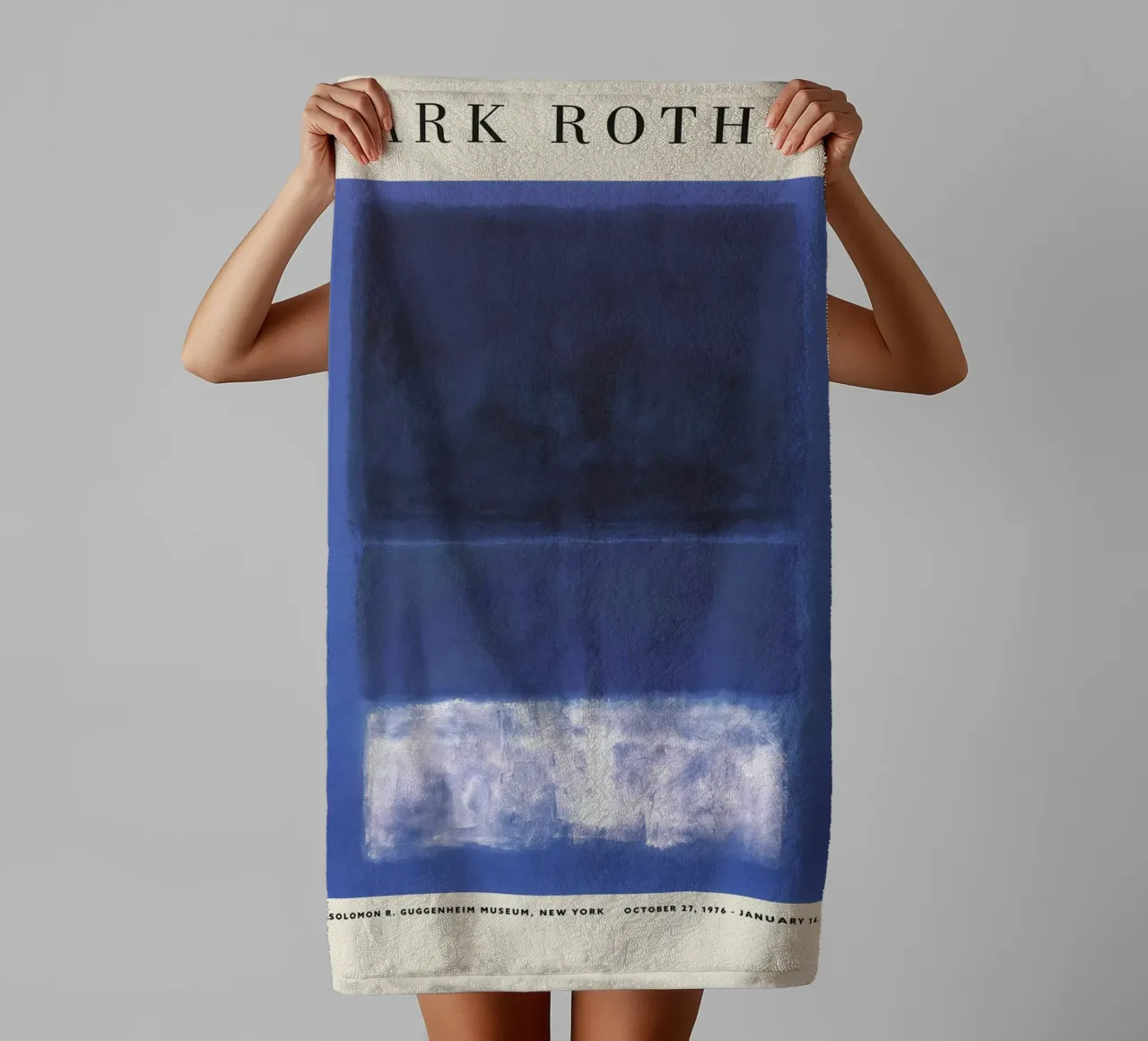 Retrospettiva Mark Rothko Blu asciugamano da bagno da Spencershop