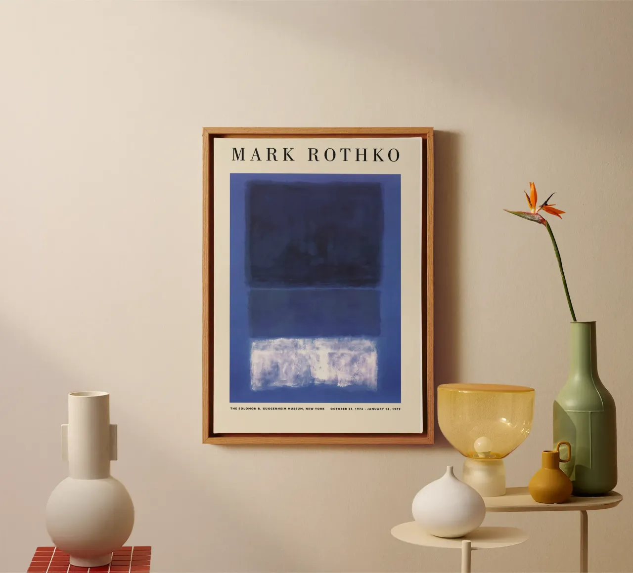 Retrospettiva Mark Rothko Blu tela con Cornice a cassetta da Spencershop