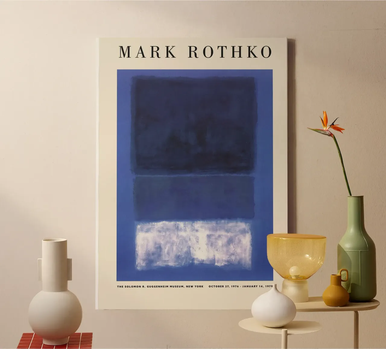 Retrospettiva Mark Rothko Blu tela con Cornice a cassetta da Spencershop