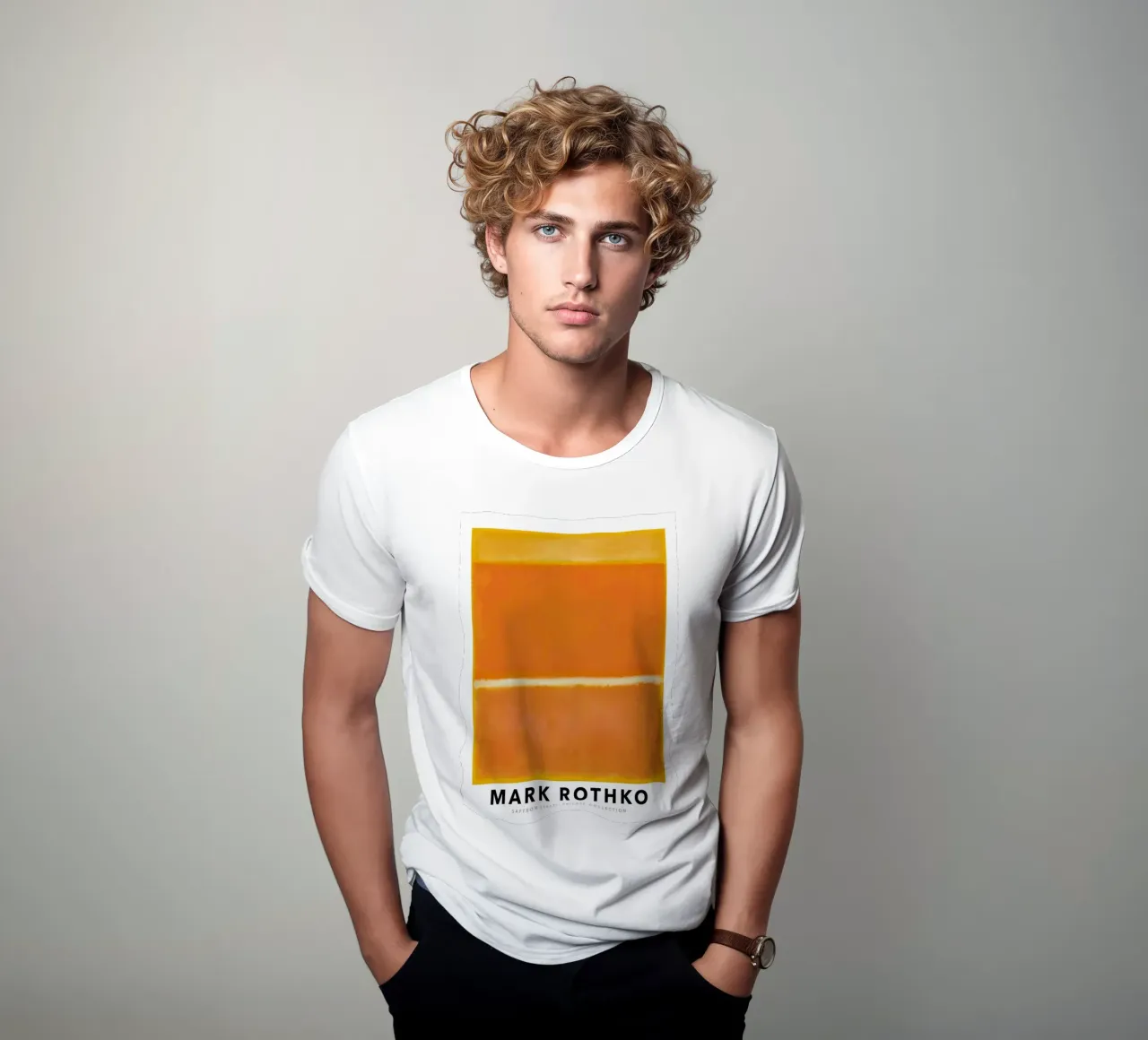 Mark Rothko Arancione Giallo Zafferano 1957 t-shirt da Spencershop