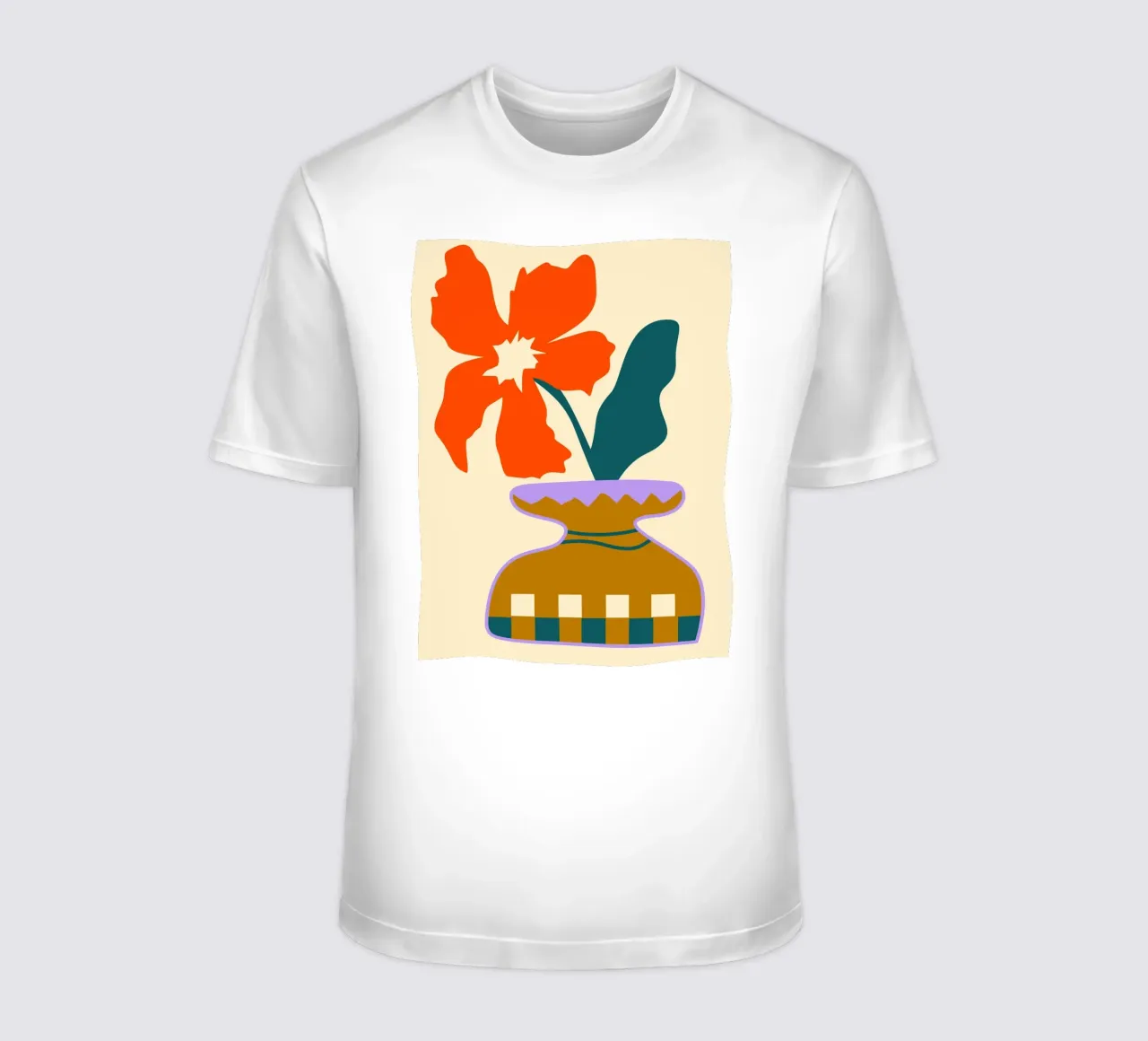 Bold Blooms in a Patterned Vase t-shirt by Kintsugi99