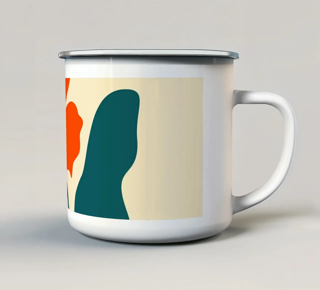 Fiori audaci in un vaso a fantasia tazza in smalto da Kintsugi99