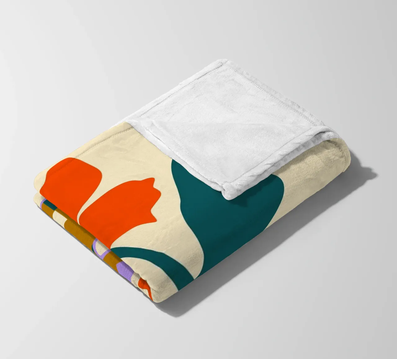 Bold Blooms in a Patterned Vase fleece blanket by Kintsugi99