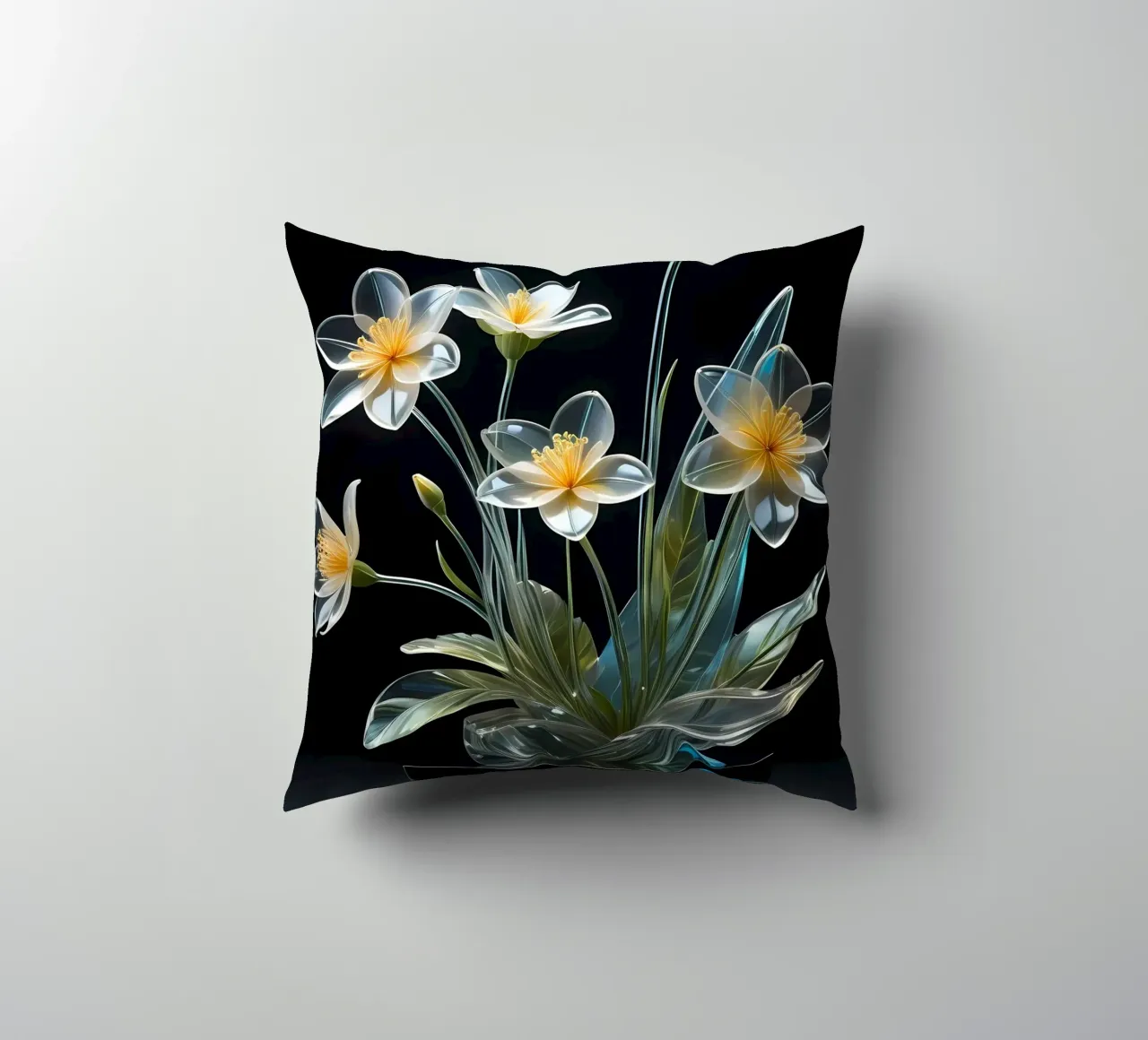 Blumen Gesteck Transparent cuscino da kosinsart.gallery