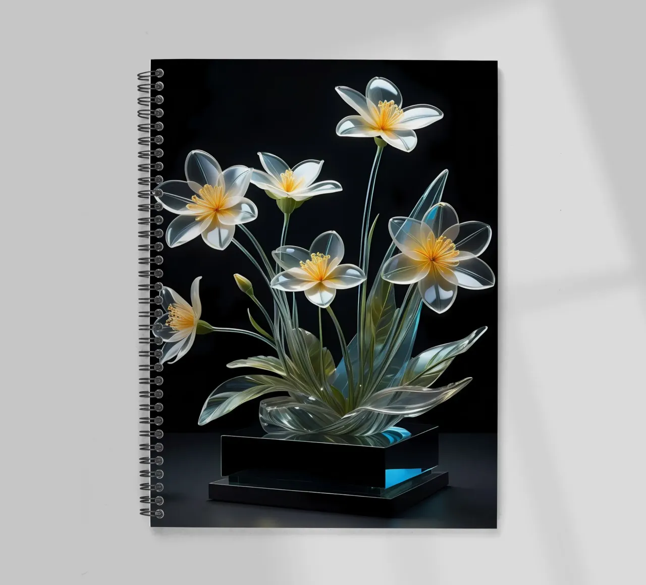 Blumen Gesteck Transparent spiral notebook by kosinsart.gallery