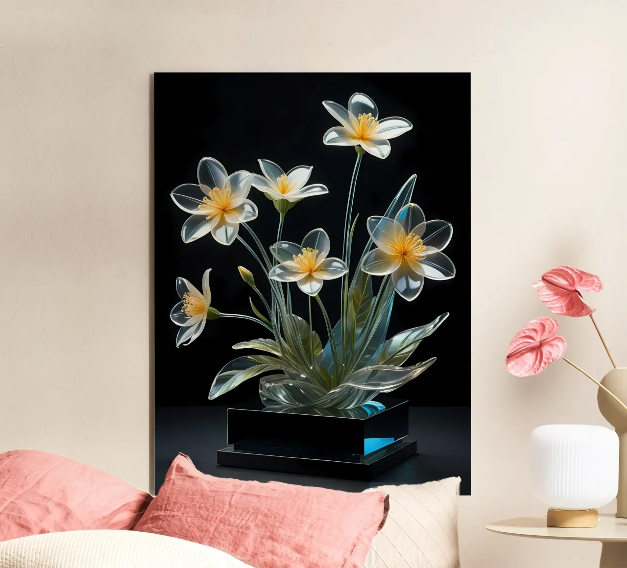 Blumen Gesteck Transparent alluminio dibond da kosinsart.gallery
