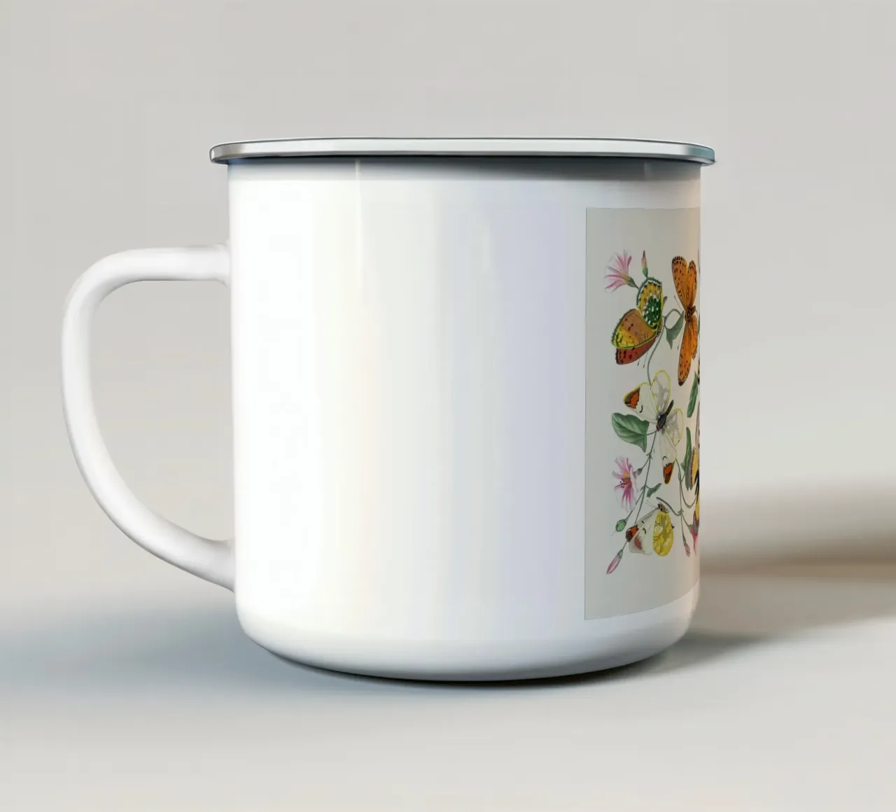 Butterflies no. 3 tazza in smalto da apoloprints