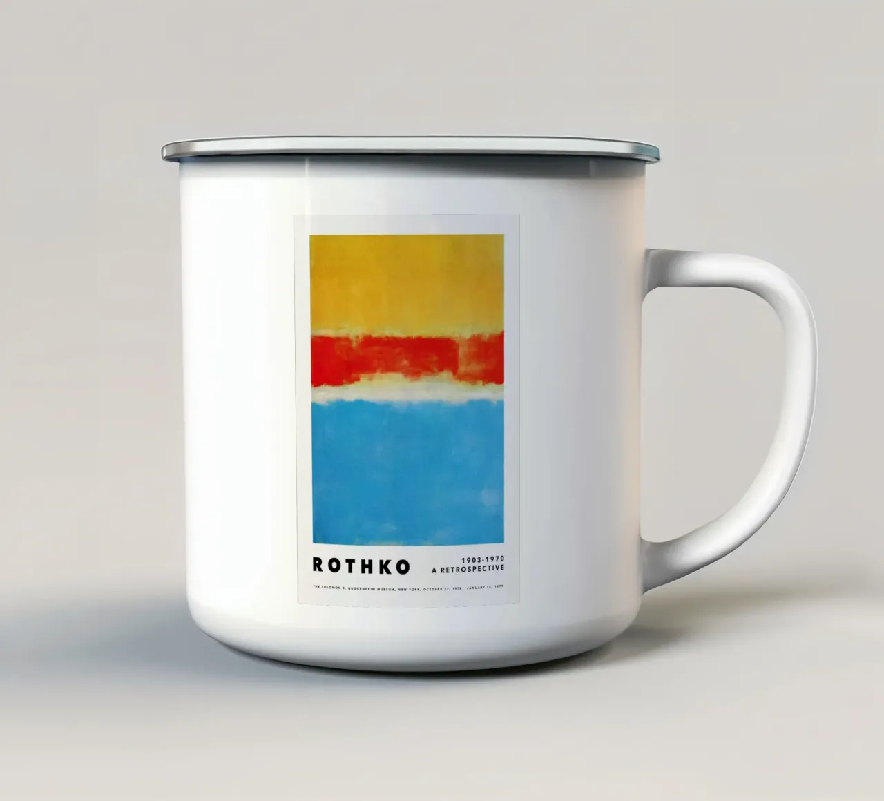 Rothko: una retrospettiva tazza in smalto da Spencershop