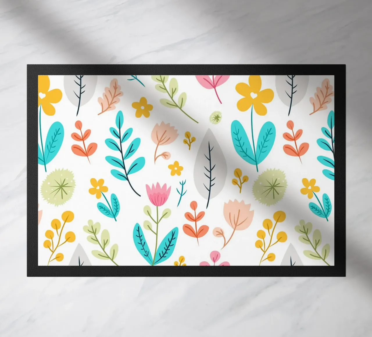 Blühende Botanik Fußmatte von Kintsugi99