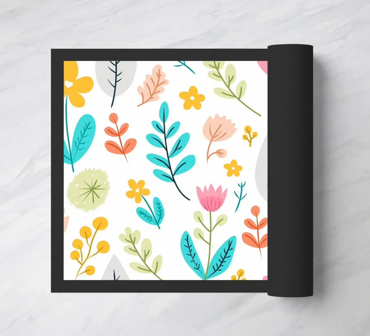 Blühende Botanik Fußmatte von Kintsugi99