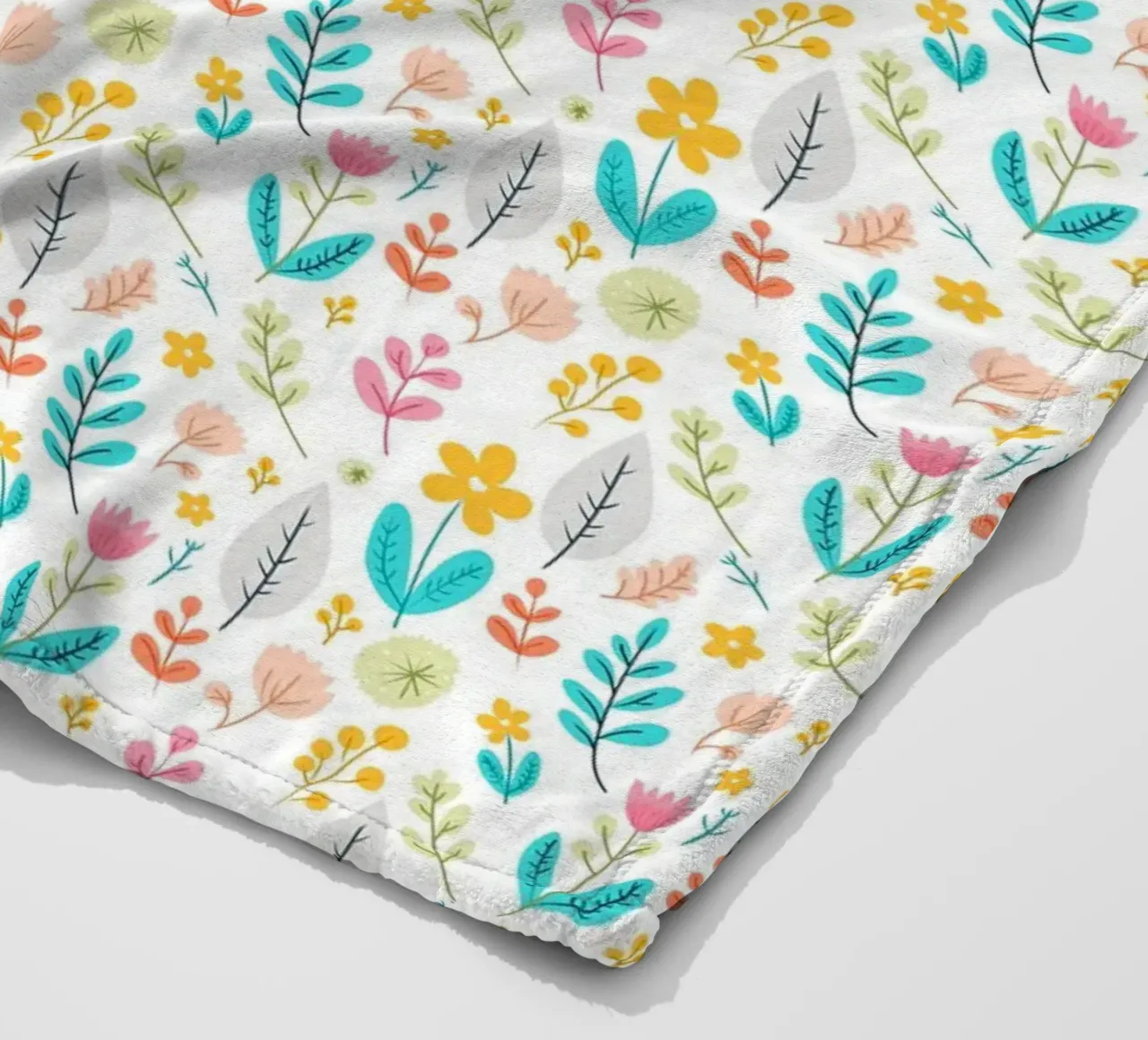 Blühende Botanik Fleecedecke von Kintsugi99