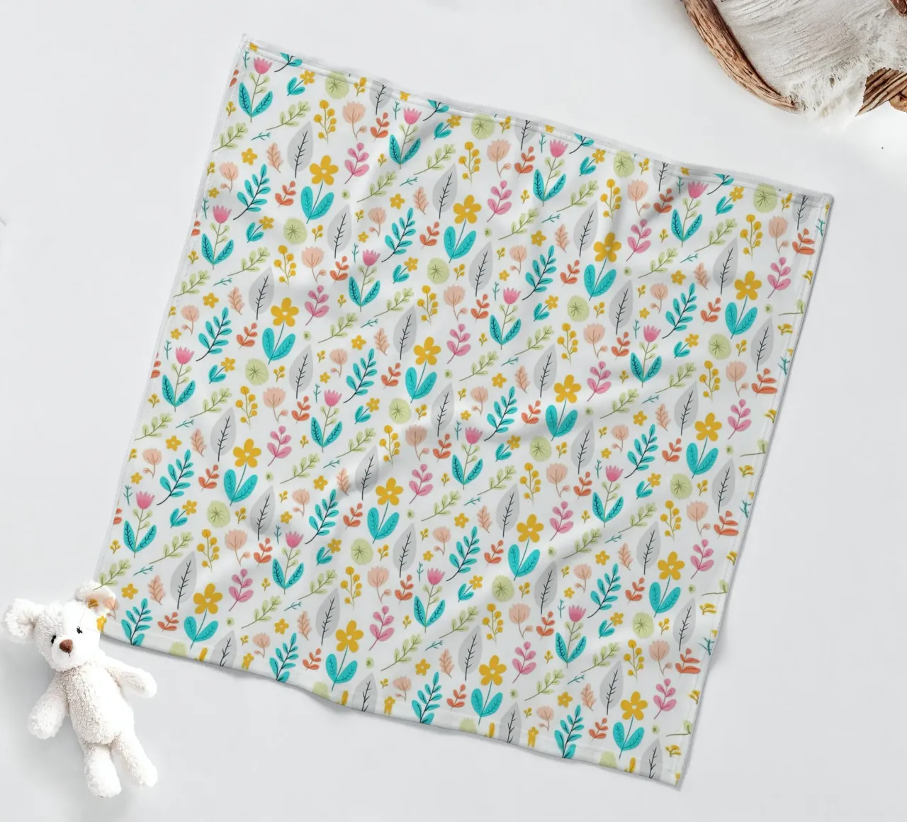 Blühende Botanik Fleecedecke von Kintsugi99