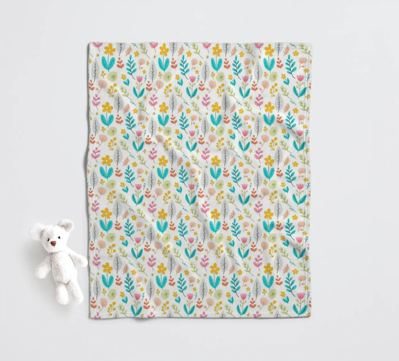 Blühende Botanik Fleecedecke von Kintsugi99