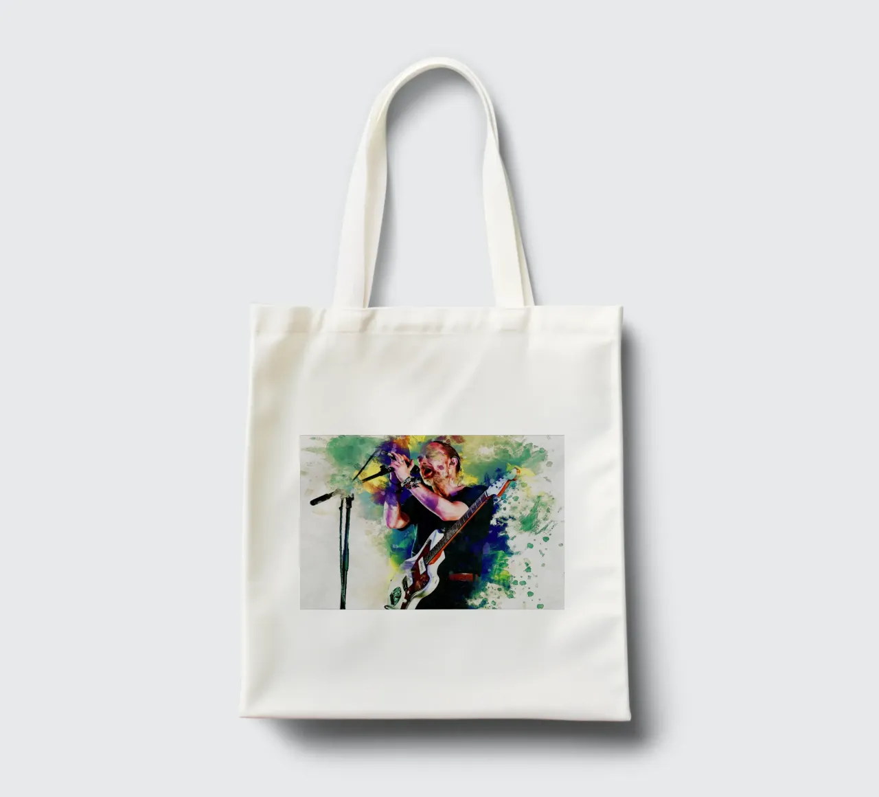 Macchia di ritratto Thom Yorke borsa in juta da Gunawan Rb