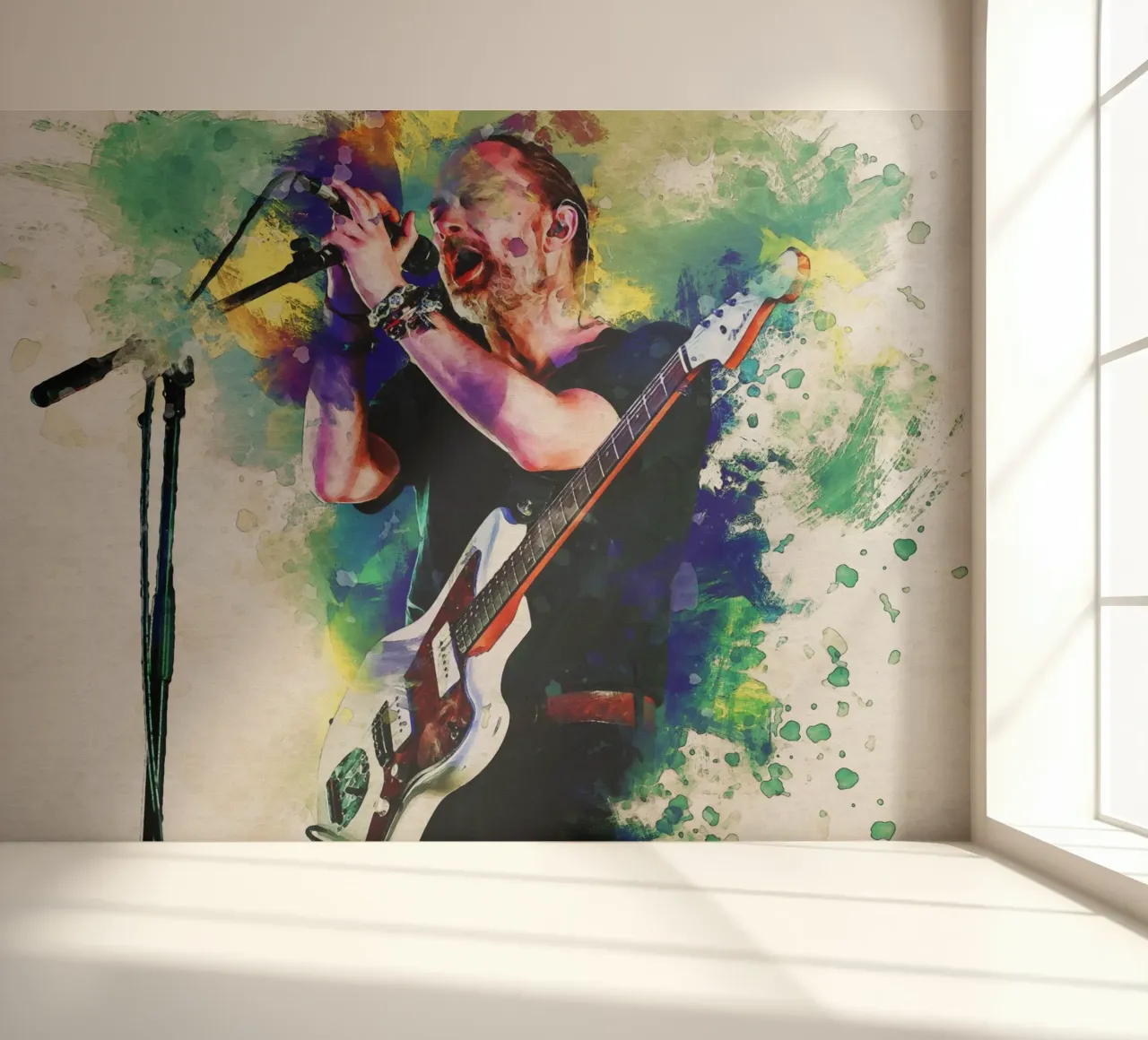 Smudge of Portrait Thom Yorke photo wallpaper by Gunawan Rb