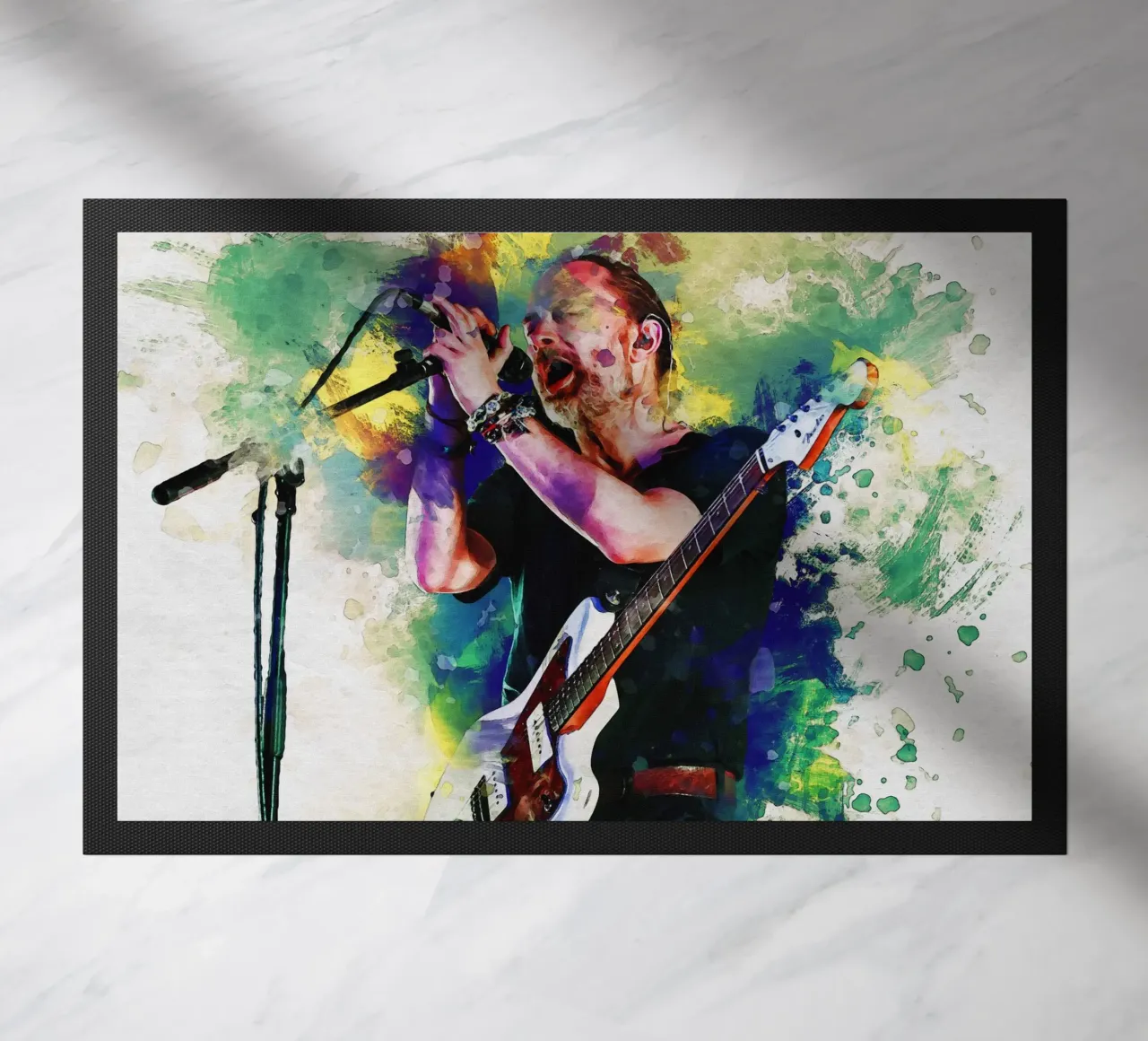 Macchia di ritratto Thom Yorke zerbino da Gunawan Rb